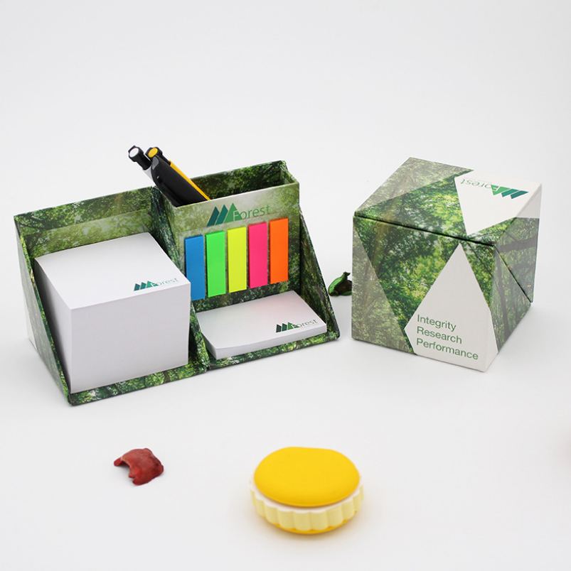 定制便利贴 彩色便签纸砖笔筒PET礼品四方盒组合式创意礼品