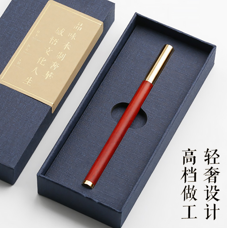 红木质签字笔金属黄铜中性笔高端笔送人礼物刻logo 伴手礼定制